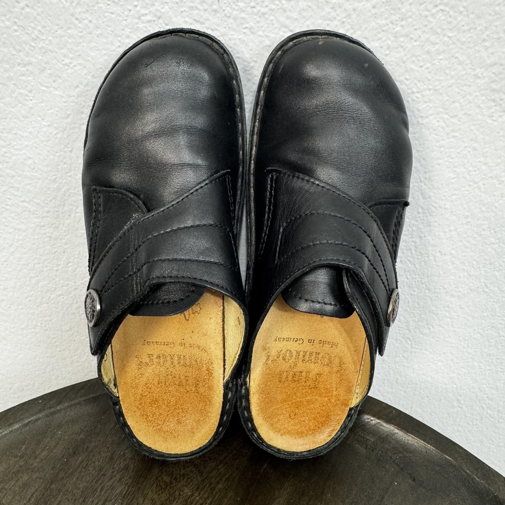 Finn Comfort Shoes Womens Size 36 Black Leather Clog Mule Slip On 3321602